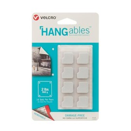 VELCRO Brand - HANGables - Removable Wall Fasteners, Squares - 8 Ct