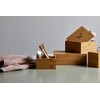 Wenko Bamboo Organiser Terra 3 Compartments -Storage Box, Bathroom Basket,