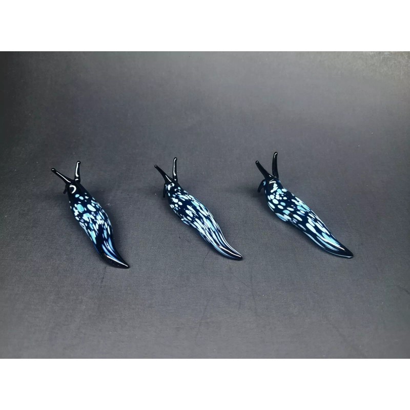 Unmarked Glass Slug, Black and Blue