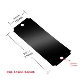 Ruimou 30 Pcs Name Plates Laser Engraved,Stamping Blanks Tags For DIY Making -Notched Corner (Black)