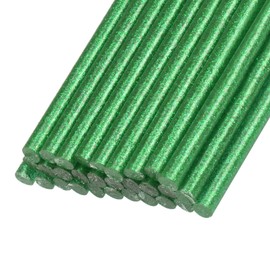 Rebower Hot Glue Sticks Mini Glue Guns Pens [for Arts Crafts Card Making] - 0.27 inches x 4 inches / Glitter Green / Pack of 30