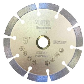 (2 Pack) VTXMax VSS 5 inch Dry or Wet Cutting General Purpose Power Saw Segmented Diamond Blades for Concrete Stone Brick Masonry (5" - 2 pcs)