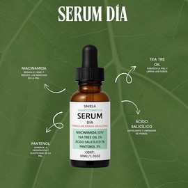SERUM FACIAL, SUERO, NIACINAMIDA 10%, AC. SALICILICO 1%, TEA TREE OIL 1%, PANTENOL 3%, HIDRATANTE, LIMPIADOR, REGULA TONO PIEL, ALOE VERA, CUTIS GRASO
