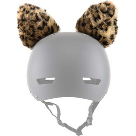 ParaWild Leopard Helmet Accessories w/Sticky Hook & Loop Fastener Adhesive (Helmet not Included), Helmet CAT Ears/Covers for Snowboarding, Skiing, Biking, Cycling, Skating etc for Kids and Adults