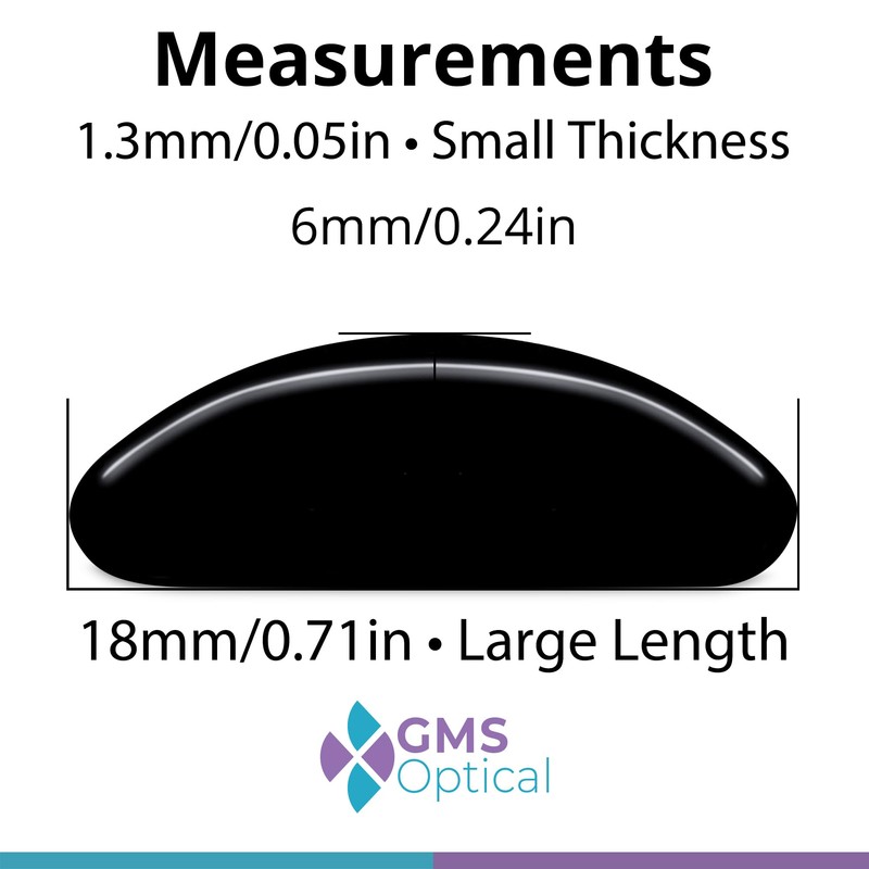 GMS Optical 1.3mm Ultra-Thin / 18mm Long Length - Anti-Slip
