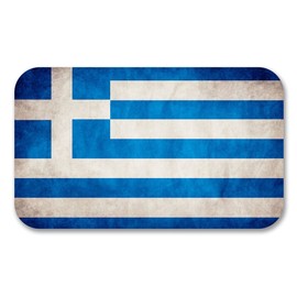 2 x 10cm/100mm Greek Greece Flag Window Cling Sticker Car Van Campervan Glass #6197