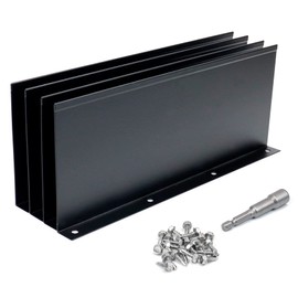 Powrocket 4 Pack Aluminum Gutter Valley Splash Guard,Keep Water from Overshooting The Gutter,for Valley,Corner,or Straight,10 inch Each Piece,Black