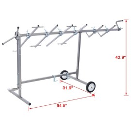 Unbranded 90º Rotating Paint Rack Auto Body Painting Stand Panel Hood Hanger Spray Rack