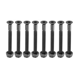 PATIKIL Skateboard Hardware Kit 2", 8pcs Carbon Steel Grade 8.8 Mounting Screws Bolts Nuts Set for Skateboard Cruiser, Black