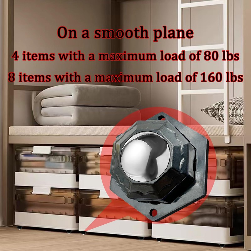 Self Adhesive Caster Wheels for Small Furniture, 360°Rotation Mini Caster