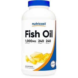 Nutricost Fish Oil Omega 3 Softgels with EPA & DHA (1000mg of Fish Oil, 560mg of Omega-3), 240 Softgels, Non-GMO, Gluten Free.