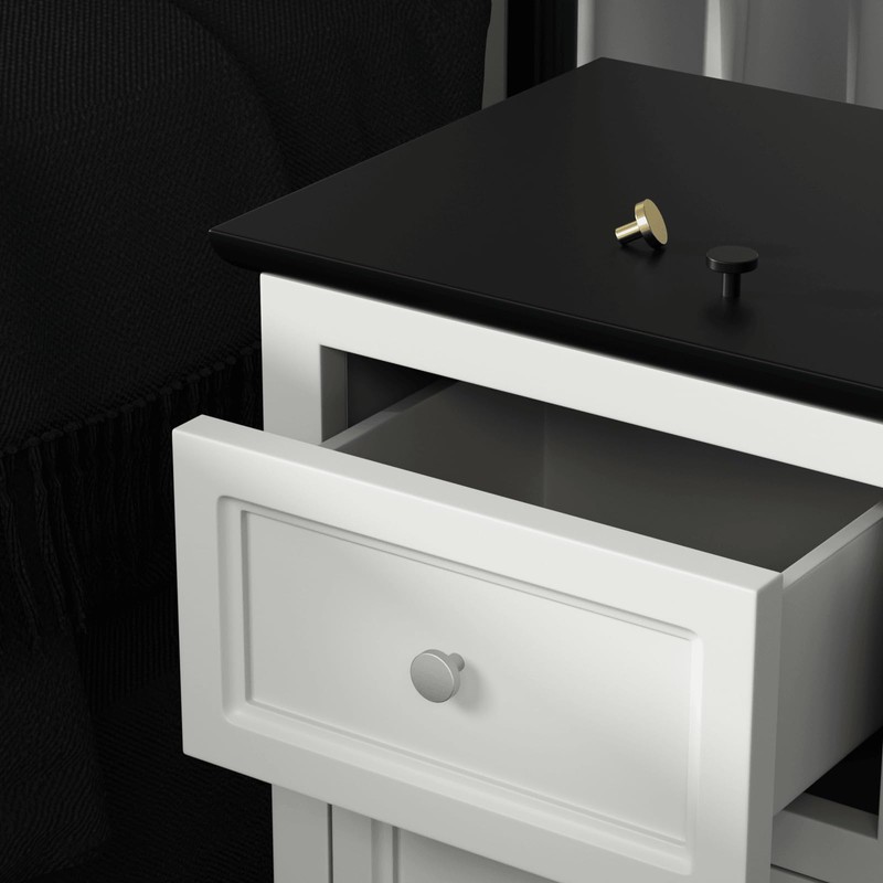 homdiy 30 Pack Brushed Nickel Cabinet Knobs, Round Kitchen Drawer