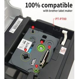 Label Orison 5PK 1/2 inch Label Maker Tape Compatible with Brother P-Touch TZ TZe-231 TZe 231 Standard Laminated Cassette TZo231 Black on White 12mm 0.47x26.2 Feet (8m)