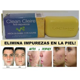 1 100% JABON AZUFRE ELIMINA IMPUREZAS SULFUR SOAP DERMATOLGIST RECOMMEND