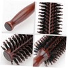 IWOWHERO 2pcs Natural Bristles Hair Brush Round Combs for Women