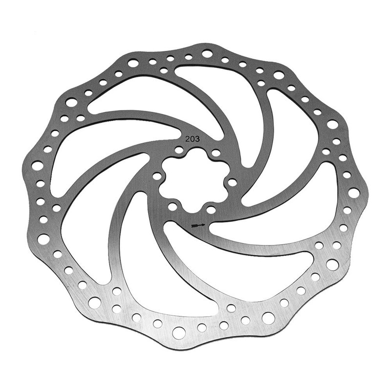 Drahtesel Bicycle Brake Disc 203 mm 6-Hole Compatible with Avid,