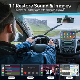 Yilutong Wireless CarPlay Adapter for iPhone, Converts Wired to Wireless CarPlay Dongle 2024 Upgrade Zero Latency Plug & Play fit for Cars from 2017 & iOS 10+