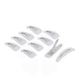 Metal Woman DIY Hairstyle Bendy Snap Hair Clips Hairpin 6cm Length 10pcs White by