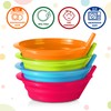 PLASKIDY Kids Cereal Bowls with Straws - Set of 6