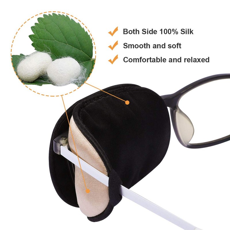 eZAKKA Eye Patches for Adults, Eye Patch for Glasses Silk