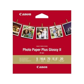 Canon PP3015x5-20 Glossy II 265 GSM Photo Paper, 5 x 5 Inches (20 Sheets)