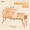 JELNER Adjustable Bamboo Laptop Desk with Cooling Fan, Foldable Bed