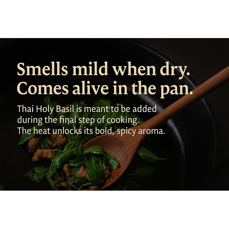 Hida Beauty Dried Thai Holy Basil Leaves 30g Whole Leaves