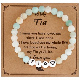 Kivosliv Tia Jewelry for Women from Niece Nephew Best Aunt Birthday Mothers Day Gift for Tia