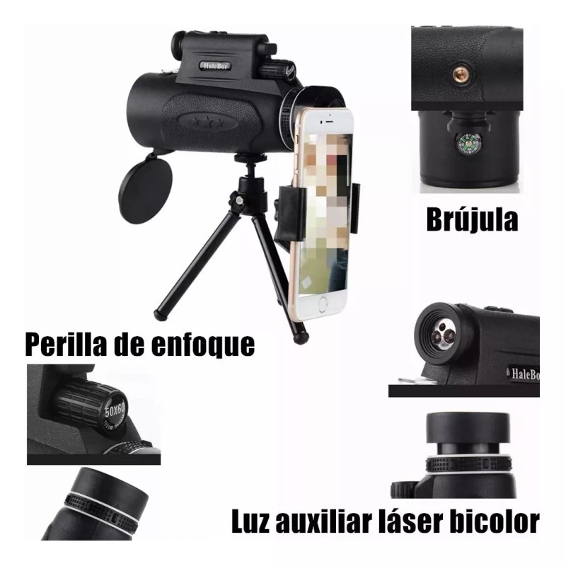 Shuang.W 100x90 Hd Monocular Telescopiomonocular Hd De Alta Potencia