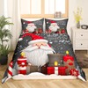 Manfei Christmas Duvet Cover Set Queen Size Santa Claus with