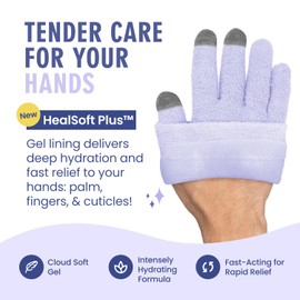 Dr. Frederick’s Original Moisturizing Gel Gloves – Deep Moisturizing and Fast Relief for Dry Hands – Touchscreen-Friendly – Mango Butter, Shea Butter, Jojoba, & Coconut Oil - Lilac Leisure