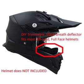 Vega Special Engineered Breath Deflector Comfort Soft (DIY trimable fits Most Off-Road & Full-Face Helmets) Stealth
