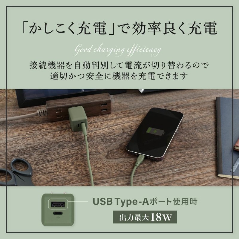 Owltech OEC-APD20A1C1R-SB AC Charger, USB Charger, PD20W, PSE Compatible, Folding