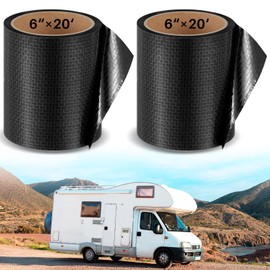 Pushglossy 2 Roll RV Underbelly Material Belly Tape 6" x 40 ft Sealing RV Underbelly Tape RV Roof Tape Sealing Tape Material Mobile Home Belly Wrap