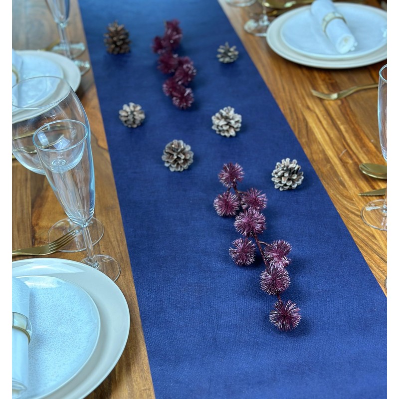 NATUARTE, Table Runner Dark Blue, Non-Woven Table Runner, Decorative Table