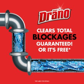 Drano Drano Max Gel Drain Clog Remover and Cleaner for Shower or Sink Drains, Unclogs and Removes Hair, Soap Scum and Blockages, 80 Oz
