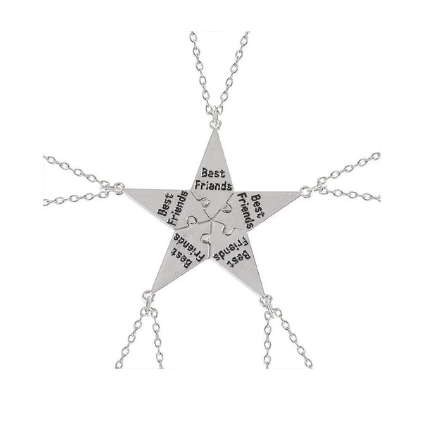 Yocoyee Multi Puzzles Best Friends Forever Necklaces Engraved Heart BFF