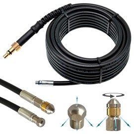 10 Metre Pipe Cleaning Hose for Pressure Washers - Easily Remove Blockages - Suitable for Almost All M&M Smartek Pressure Washers (for Lavor Duro Ferrex Parkside)