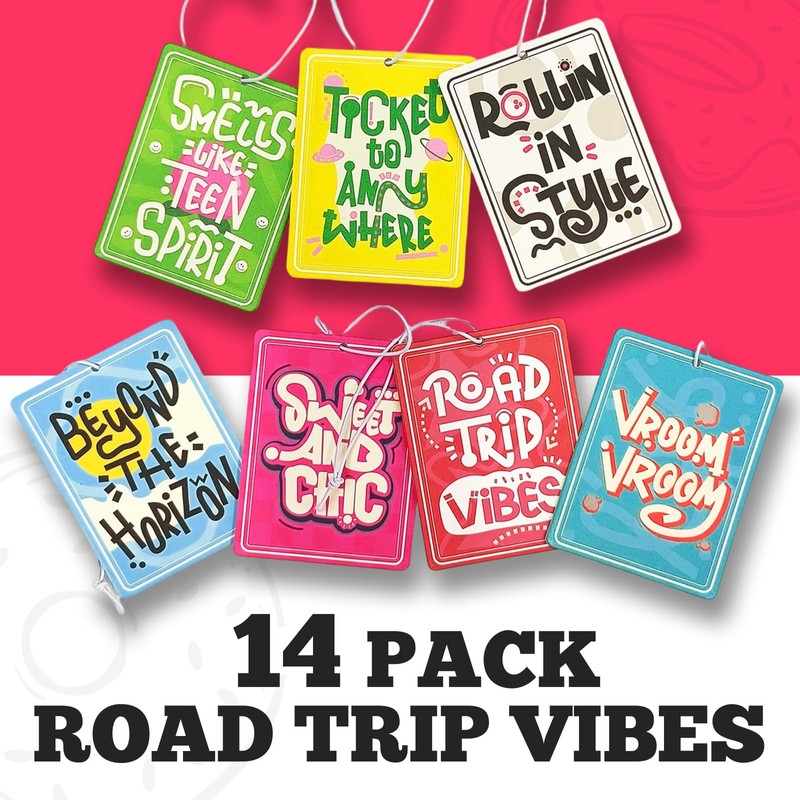 14 Pack Car Freshies Trendy Automotive Air Fresheners Hanging Ocean