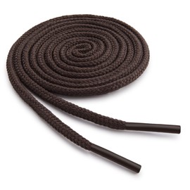 OrthoStep Round Dress Thin Brown 54 inch Shoelaces 2 Pair Pack