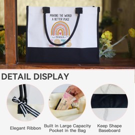 Cyrelwing 50th Birthday Gifts for Women Her,50 Year Old birthday day gift For Mom Aunt Vintage 1975 Tote Bag&Tumbler Cup
