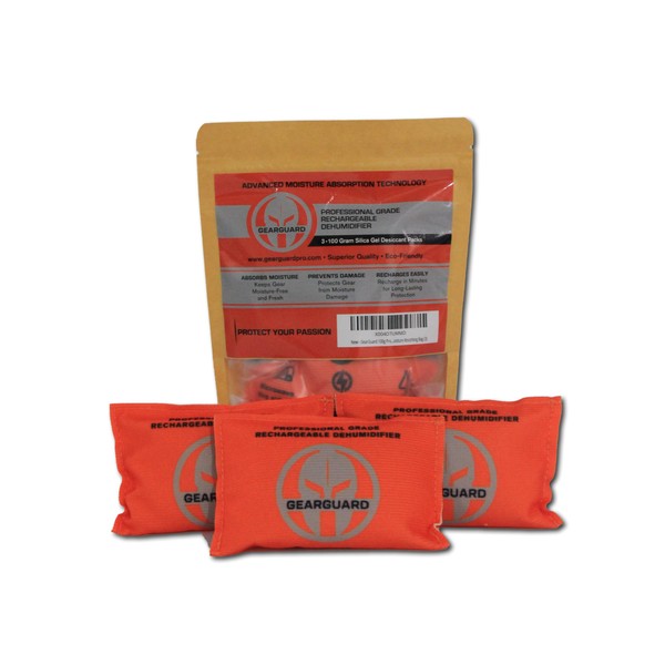 GearGuard 100g Professional Grade Rechargeable Dehumidifier - Desiccant Pack -
