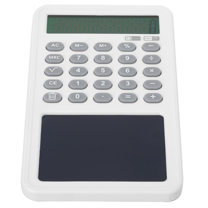 Calculator Writing Tablet White LCD 12‑Digit Display Portable Painting Handwriting