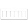 NEU 6-Gang Screwless Mid-Size Decorator Light Switch Outlet Cover Wall