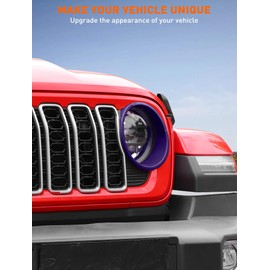Savadicar Headlight Covers for 2024+ Jeep Wrangler (JL) & Gladiator (JT) - Personalize Your Vehicle Appearance with Headlamps Bezels, Exterior Trim Accessories, Purple