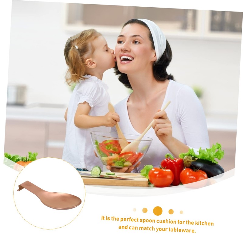 Garneck Rose Gold Kitchen Spoon Holder Soup Ladle Rest Easy