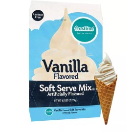 Frostline (6-Case) 6 lb. Frostline Vanilla Soft Serve Ice Cream Mix Gluten Free
