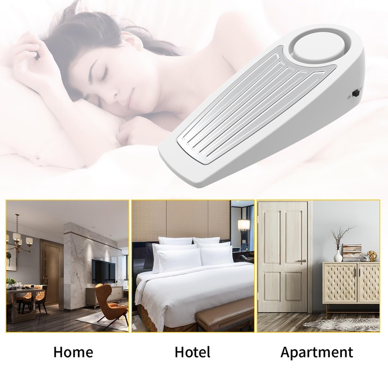 Lancoon 3 Pack Door Stop Alarm 130dB for Home Security
