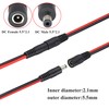 HCFeng 14AWG DC 5521Male/Female Power Plug to an-der-Son Cable 45A