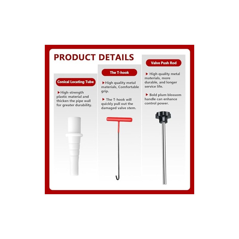 38-Piece Tire Valve Stem Core Tool Kit - Quick Change